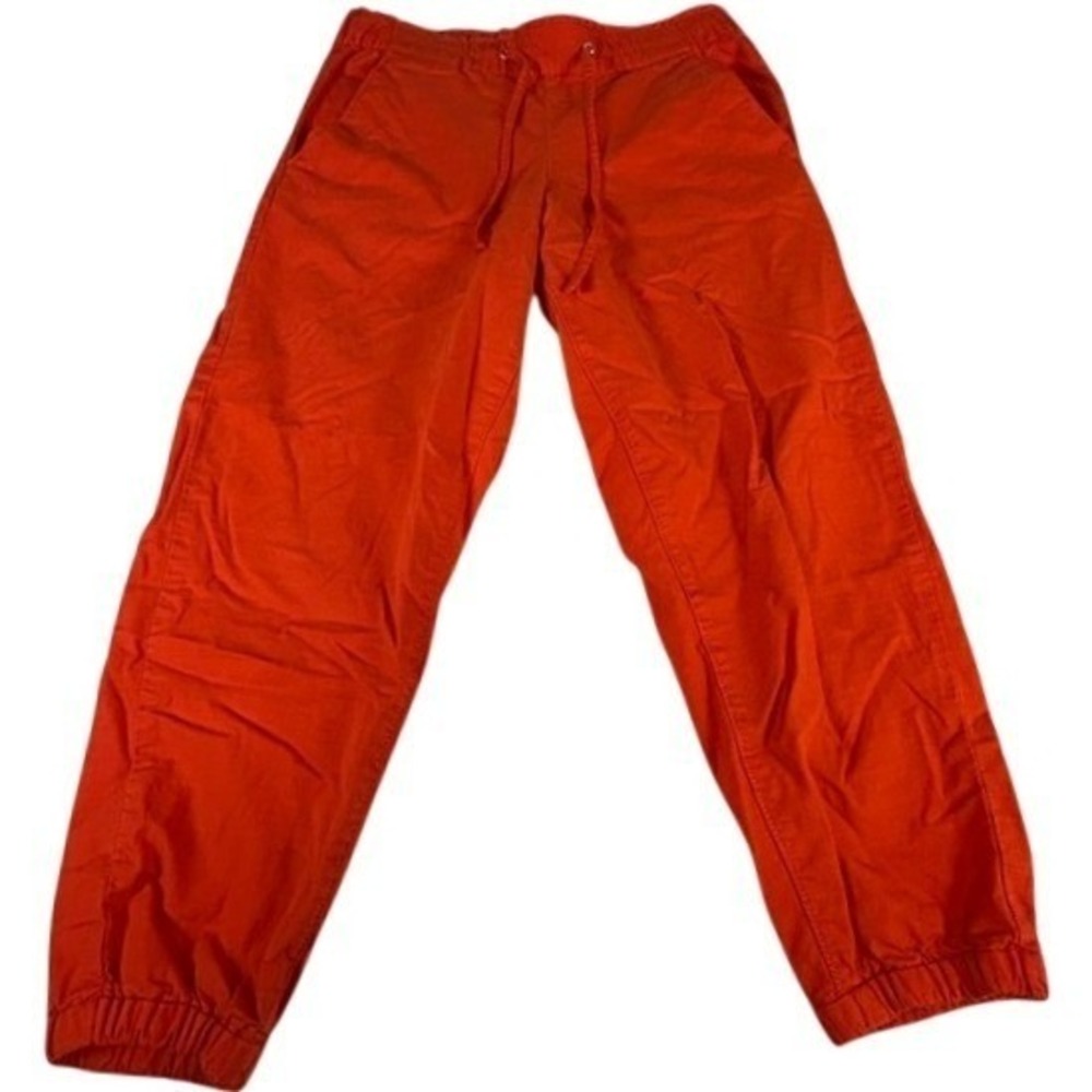 Levi's Women's Elastic Drawstring Waist Orange Stretch Jogger Utility Pants SM